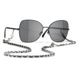 Chanel - Butterfly Sunglasses - Black Gray - Chanel Eyewear