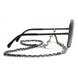 Chanel - Occhiali da Sole a Farfalla - Nero Grigio - Chanel Eyewear