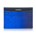 Ammoment - Python in Petale Blue - Leather Credit Card Holder