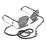 Chanel - Butterfly Sunglasses - Black Gray - Chanel Eyewear