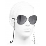 Chanel - Butterfly Sunglasses - Black Gray - Chanel Eyewear