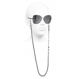 Chanel - Butterfly Sunglasses - Black Gray - Chanel Eyewear