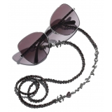 Chanel - Butterfly Sunglasses - Dark Silver Burgundy - Chanel Eyewear