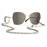 Chanel - Occhiali da Sole a Farfalla - Oro Marrone - Chanel Eyewear