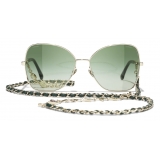 Chanel - Butterfly Sunglasses - Gold Green - Chanel Eyewear