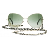 Chanel - Occhiali da Sole a Farfalla - Oro Verde - Chanel Eyewear