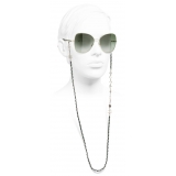 Chanel - Butterfly Sunglasses - Gold Green - Chanel Eyewear