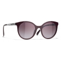 Chanel - Pantos Sunglasses - Red Dark Silver - Chanel Eyewear