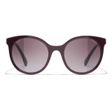 Chanel - Pantos Sunglasses - Red Dark Silver - Chanel Eyewear