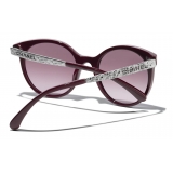 Chanel - Pantos Sunglasses - Red Dark Silver - Chanel Eyewear