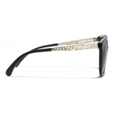 Chanel - Occhiali da Sole Pantos - Nero Oro - Chanel Eyewear