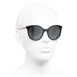 Chanel - Occhiali da Sole Pantos - Nero Oro - Chanel Eyewear