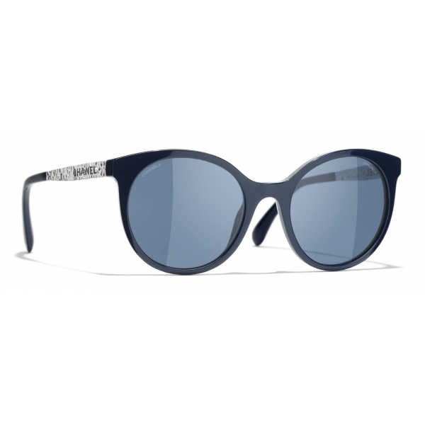 Chanel - Pantos Sunglasses - Blue Silver - Chanel Eyewear
