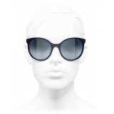 Chanel - Pantos Sunglasses - Blue Silver - Chanel Eyewear