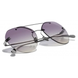 Chanel - Pilot Sunglasses - Silver Purple - Chanel Eyewear