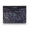 Ammoment - Ostrich in Tahitian Pearl Black - Leather Credit Card Holder
