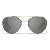 Chanel - Pilot Sunglasses - Gold Gray - Chanel Eyewear