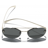 Chanel - Occhiali da Sole Pilota - Oro Grigio - Chanel Eyewear