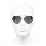 Chanel - Pilot Sunglasses - Gold Gray - Chanel Eyewear