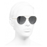 Chanel - Pilot Sunglasses - Gold Gray - Chanel Eyewear