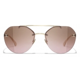 Chanel - Occhiali da Sole Pilota - Oro Marrone - Chanel Eyewear