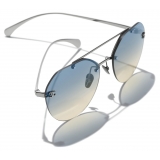 Chanel - Pilot Sunglasses - Dark Silver Light Blue - Chanel Eyewear