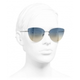 Chanel - Cat-Eye Sunglasses - Dark Silver Blue - Chanel Eyewear