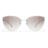 Chanel - Cat-Eye Sunglasses - Silver Brown - Chanel Eyewear