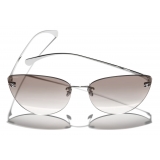 Chanel - Cat-Eye Sunglasses - Silver Brown - Chanel Eyewear