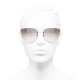 Chanel - Cat-Eye Sunglasses - Silver Brown - Chanel Eyewear
