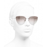 Chanel - Cat-Eye Sunglasses - Silver Brown - Chanel Eyewear