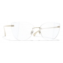 Chanel - Cat-Eye Sunglasses - Gold Transparent - Chanel Eyewear