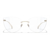 Chanel - Cat-Eye Sunglasses - Gold Transparent - Chanel Eyewear