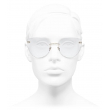 Chanel - Occhiali da Sole Cat-Eye - Oro Trasparente - Chanel Eyewear
