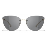 Chanel - Cat-Eye Sunglasses - Gold Gray - Chanel Eyewear