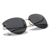 Chanel - Cat-Eye Sunglasses - Gold Gray - Chanel Eyewear