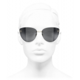 Chanel - Cat-Eye Sunglasses - Gold Gray - Chanel Eyewear