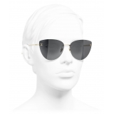 Chanel - Cat-Eye Sunglasses - Gold Gray - Chanel Eyewear