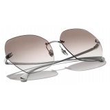 Chanel - Square Sunglasses - Silver Brown - Chanel Eyewear