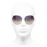 Chanel - Occhiali da Sole Quadrati - Argento Viola - Chanel Eyewear