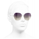 Chanel - Square Sunglasses - Silver Purple - Chanel Eyewear