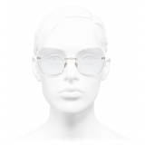 Chanel - Occhiali da Sole Quadrati - Oro Trasparente - Chanel Eyewear