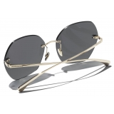 Chanel - Square Sunglasses - Gold Gray - Chanel Eyewear