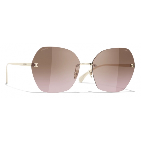 Chanel - Square Sunglasses - Gold Brown - Chanel Eyewear
