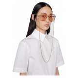 Gucci - Occhiale da Sole Rettangolari con Vestibilità Specializzata - Oro Rosa - Gucci Eyewear