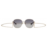 Gucci - Specialized Fit Rectangular Sunglasses - Gold Grey - Gucci Eyewear