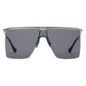 Gucci - Mask Frame Sunglasses - Silver - Gucci Eyewear