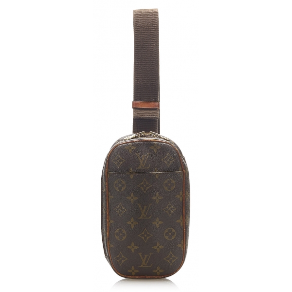 Louis Vuitton Vintage - Monogram Gange Pochette - Brown - Canvas and Vachetta Leather Bag - Luxury High Quality
