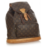 Louis Vuitton Vintage - Monogram Montsouris GM - Brown - Canvas and Vachetta Leather Backpack - Luxury High Quality