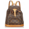 Louis Vuitton Vintage - Monogram Montsouris PM - Brown - Canvas and Vachetta Leather Backpack - Luxury High Quality